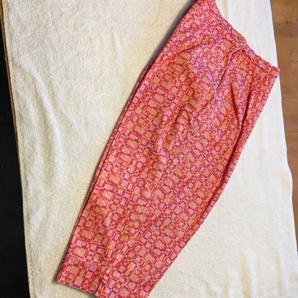 Briggs pink orange size 12 capris side zip bright - Picture 5 of 6